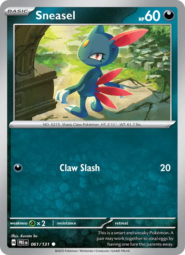 Sneasel — Prismatic Evolutions #061 (Pokémon TCG card)