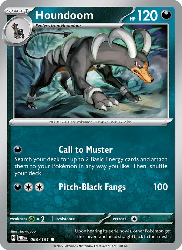 Houndoom — Prismatic Evolutions #063 (Pokémon TCG card)