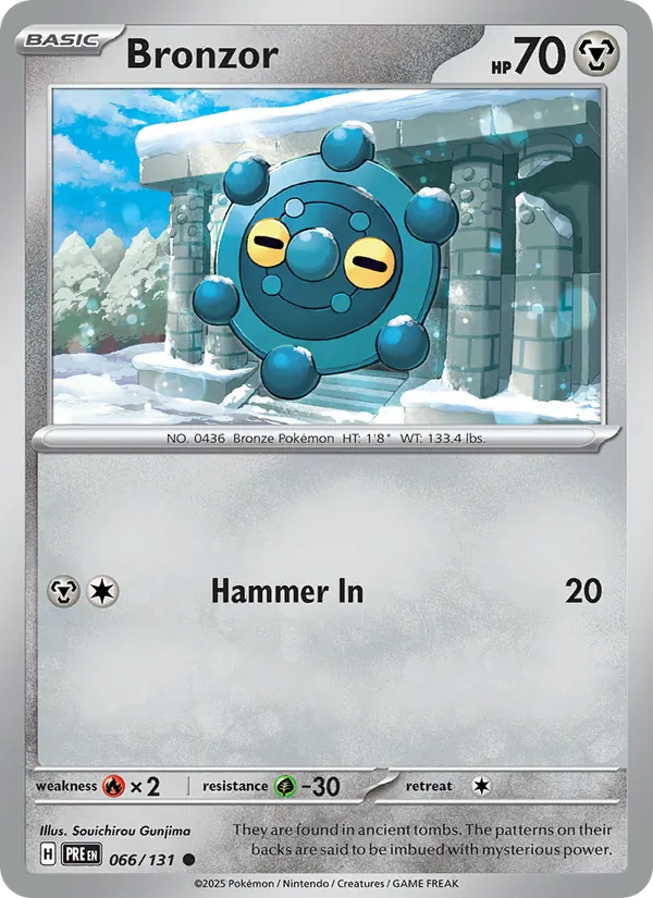 Bronzor — Prismatic Evolutions #066 (Pokémon TCG card)