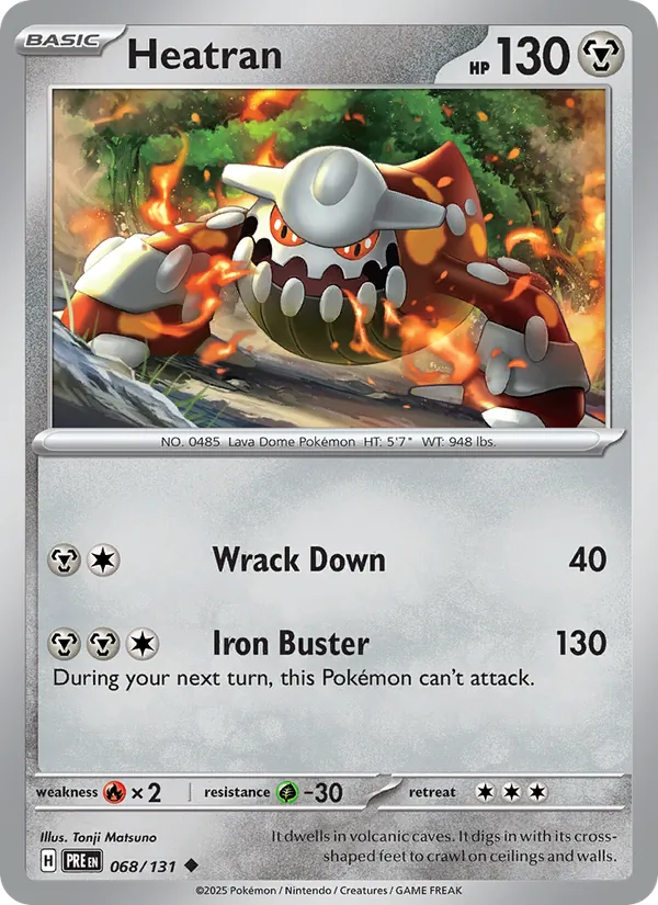 Heatran — Prismatic Evolutions #068 (Pokémon TCG card)