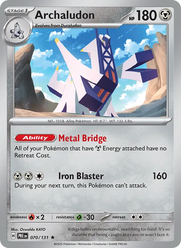 Archaludon — Prismatic Evolutions #070 (Pokémon TCG card)