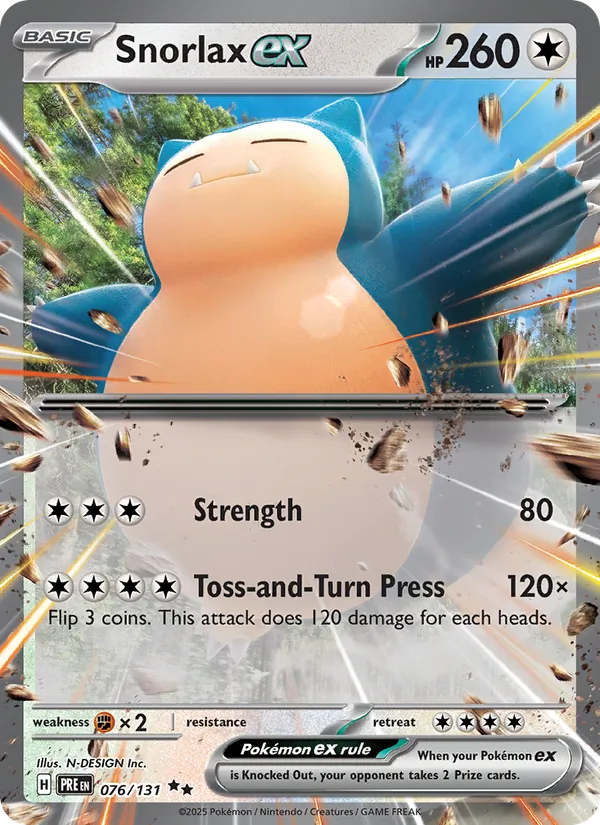 Snorlax ex — Prismatic Evolutions #076 (Pokémon TCG card)