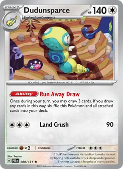 Dudunsparce (Prismatic Evolutions #080)