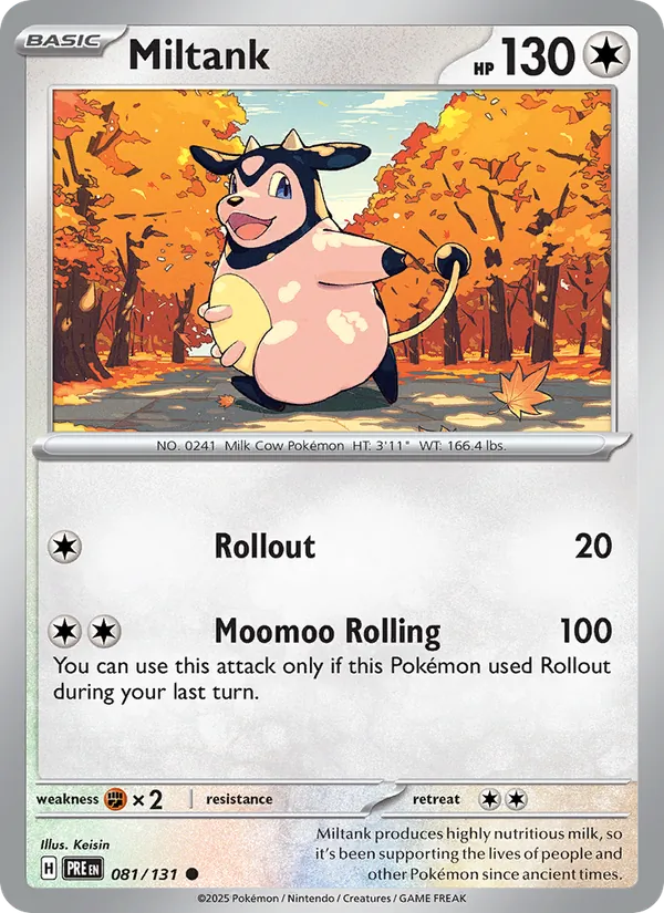 Miltank — Prismatic Evolutions #081 (Pokémon TCG card)