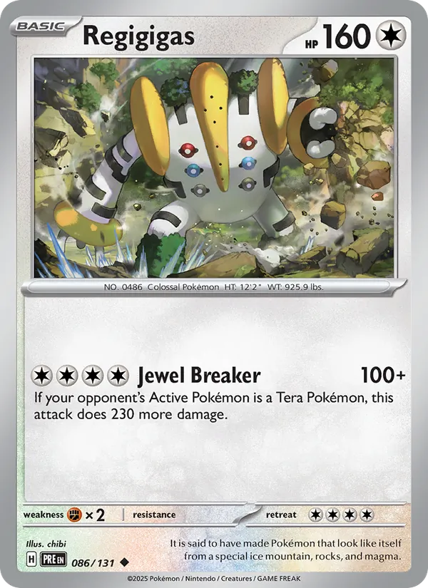 Regigigas — Prismatic Evolutions #086 (Pokémon TCG card)