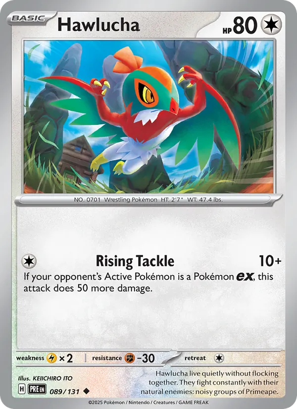 Hawlucha — Prismatic Evolutions #089 (Pokémon TCG card)