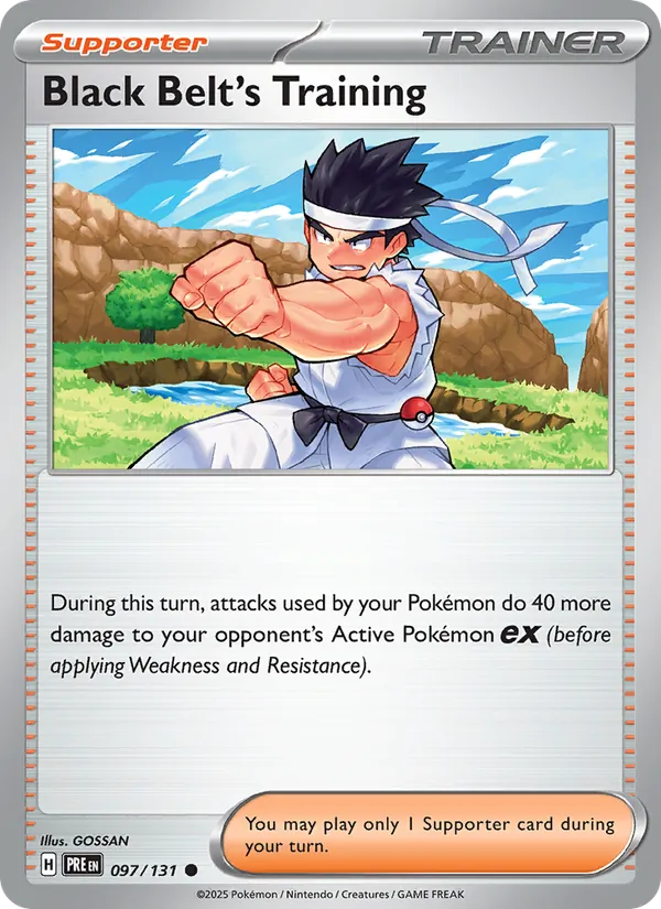 Black Belt's Training — Prismatic Evolutions #097 (Pokémon TCG card)