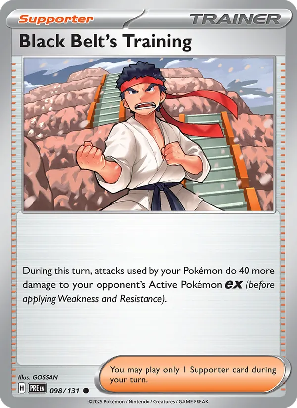Black Belt's Training — Prismatic Evolutions #098 (Pokémon TCG card)
