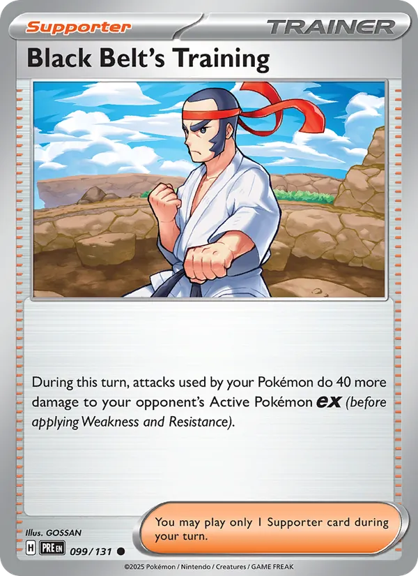 Black Belt's Training — Prismatic Evolutions #099 (Pokémon TCG card)