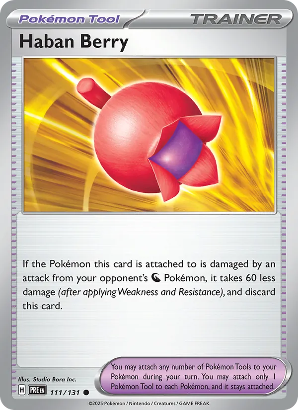 Haban Berry — Prismatic Evolutions #111 (Pokémon TCG card)