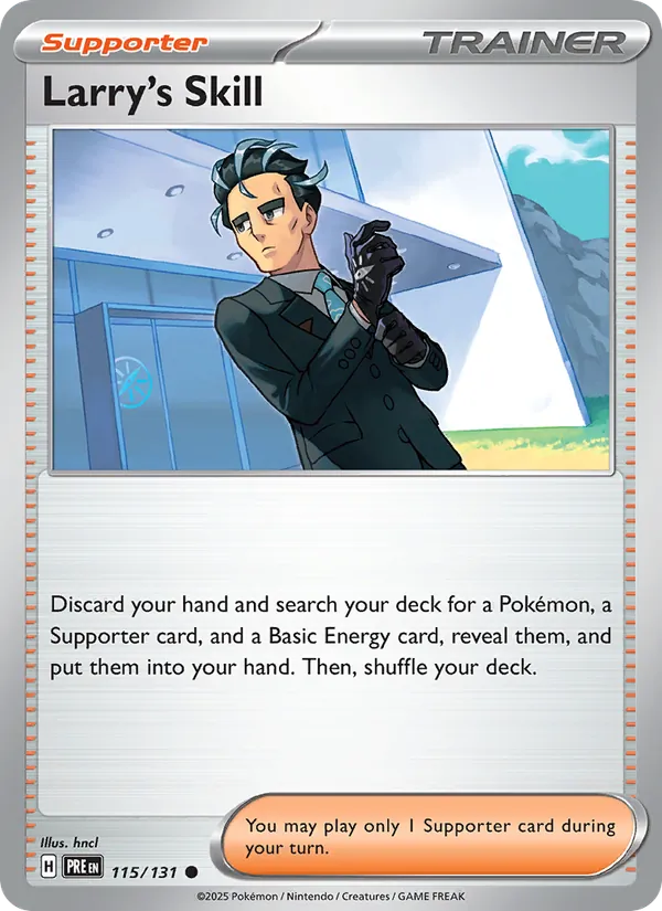 Larry's Skill — Prismatic Evolutions #115 (Pokémon TCG card)