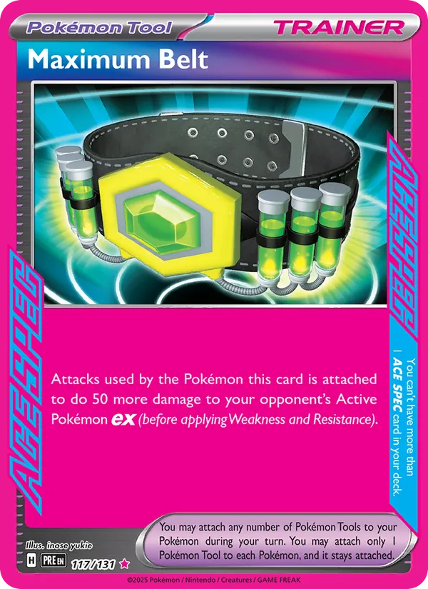 Maximum Belt — Prismatic Evolutions #117 (Pokémon TCG card)