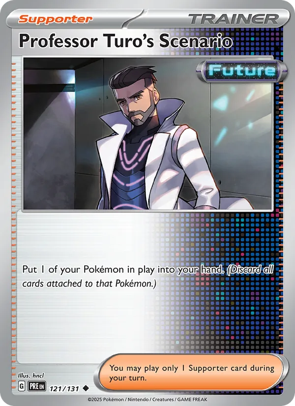 Professor Turo's Scenario — Prismatic Evolutions #121 (Pokémon TCG card)