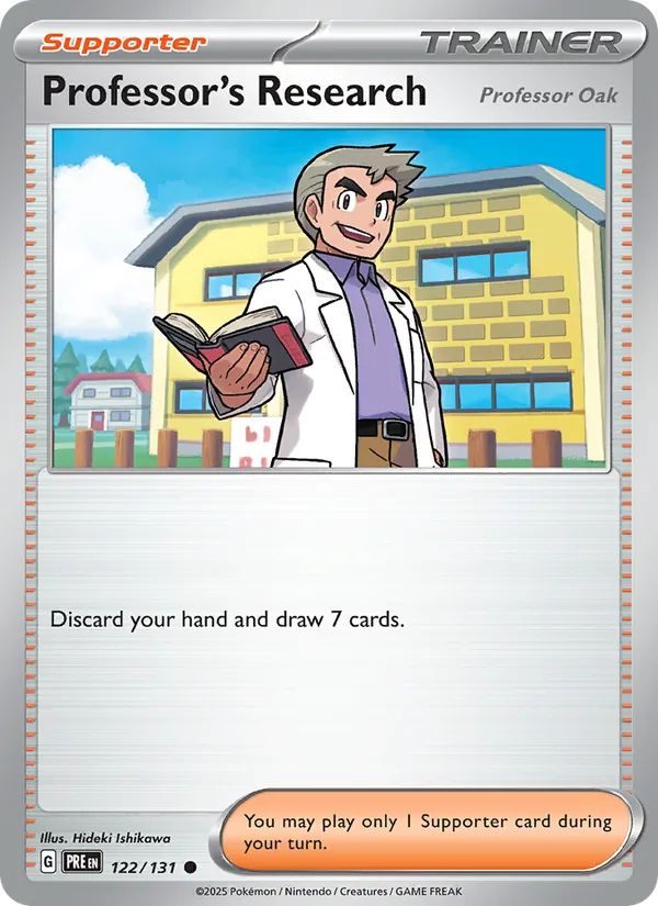 Professor's Research — Prismatic Evolutions #122 (Pokémon TCG card)