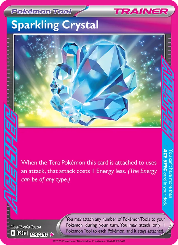 Sparkling Crystal — Prismatic Evolutions #129 (Pokémon TCG card)