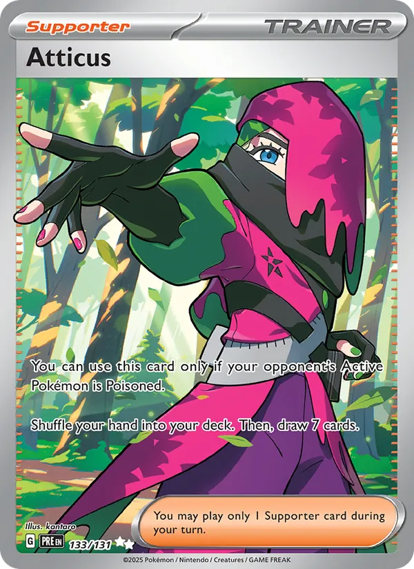Atticus — Prismatic Evolutions #133 (Pokémon TCG card)