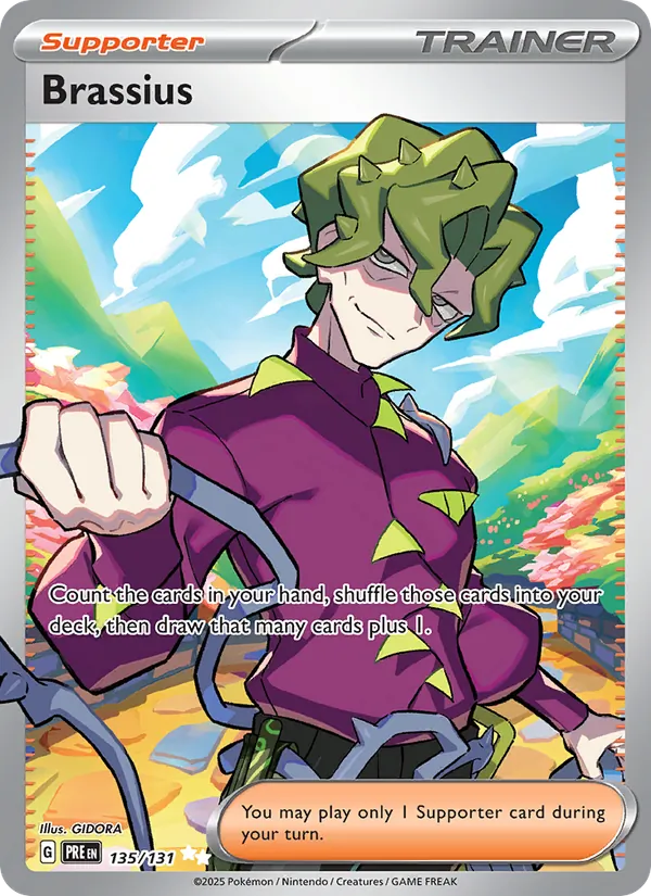 Brassius — Prismatic Evolutions #135 (Pokémon TCG card)