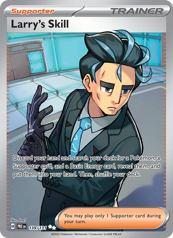Larry's Skill — Prismatic Evolutions #139 (Pokémon TCG card)