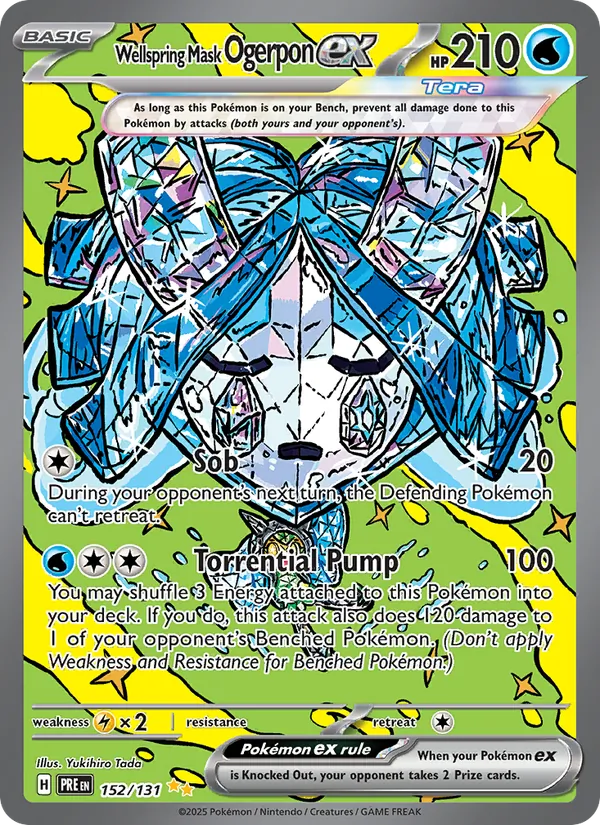 Wellspring Mask Ogerpon ex — Prismatic Evolutions #152 (Pokémon TCG card)