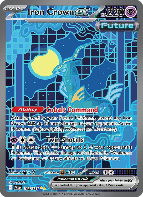 Iron Crown ex — Prismatic Evolutions #158 (Pokémon TCG card)