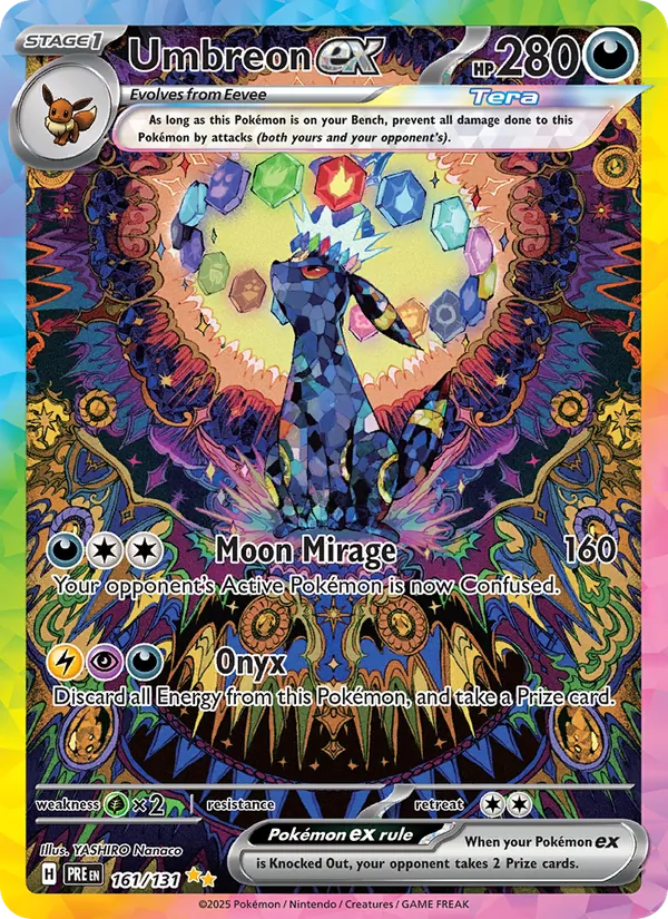 Umbreon ex — Prismatic Evolutions #161 (Pokémon TCG card)
