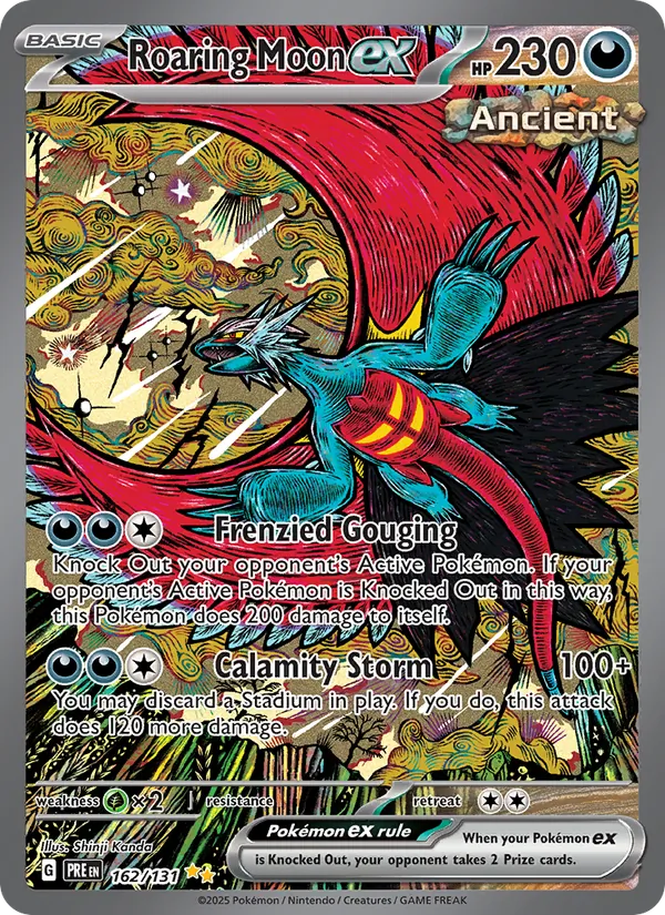 Roaring Moon ex — Prismatic Evolutions #162 (Pokémon TCG card)