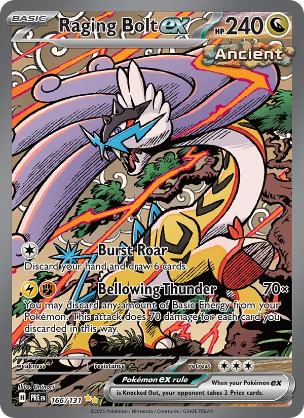 Raging Bolt ex — Prismatic Evolutions #166 (Pokémon TCG card)