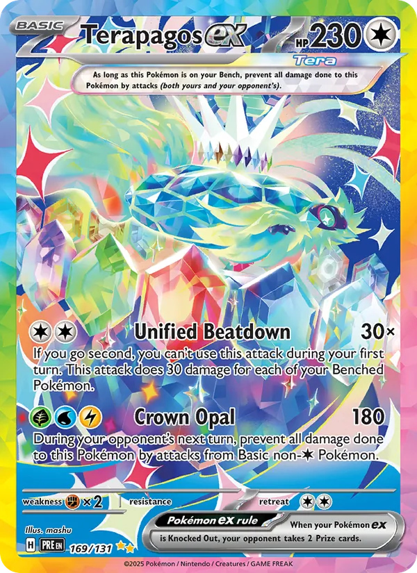 Terapagos ex — Prismatic Evolutions #169 (Pokémon TCG card)