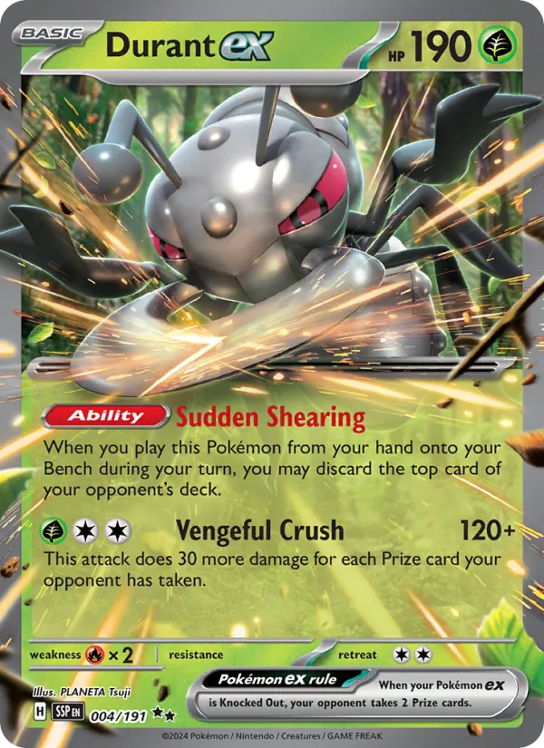 Durant ex — Surging Sparks #004 (Pokémon TCG card)