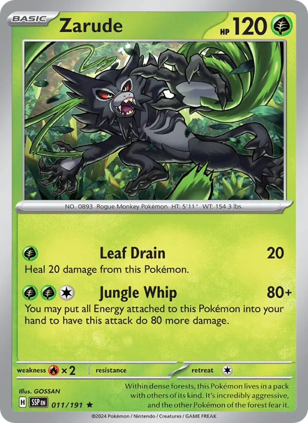 Zarude — Surging Sparks #011 (Pokémon TCG card)