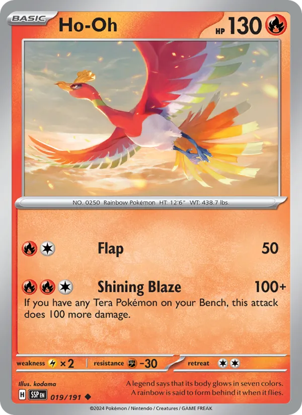 Ho-Oh — Surging Sparks #019 (Pokémon TCG card)