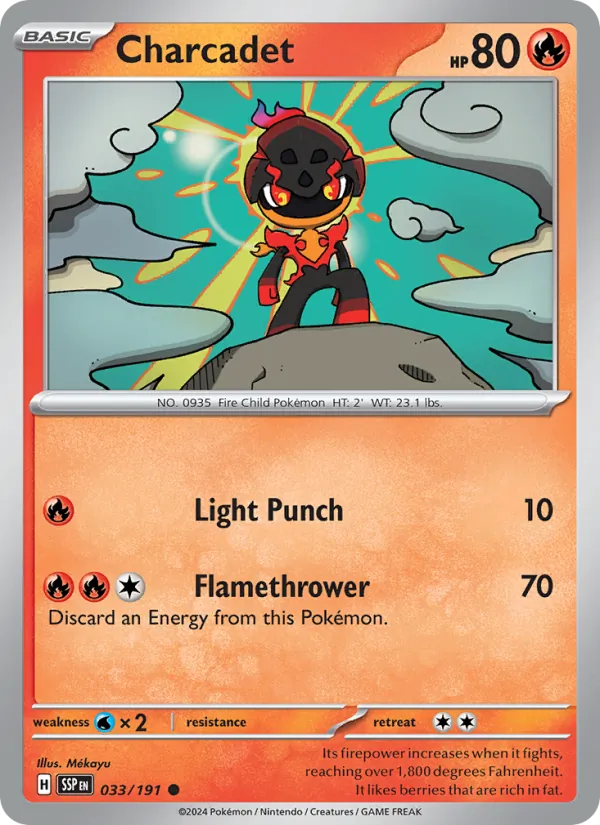 Charcadet — Surging Sparks #033 (Pokémon TCG card)