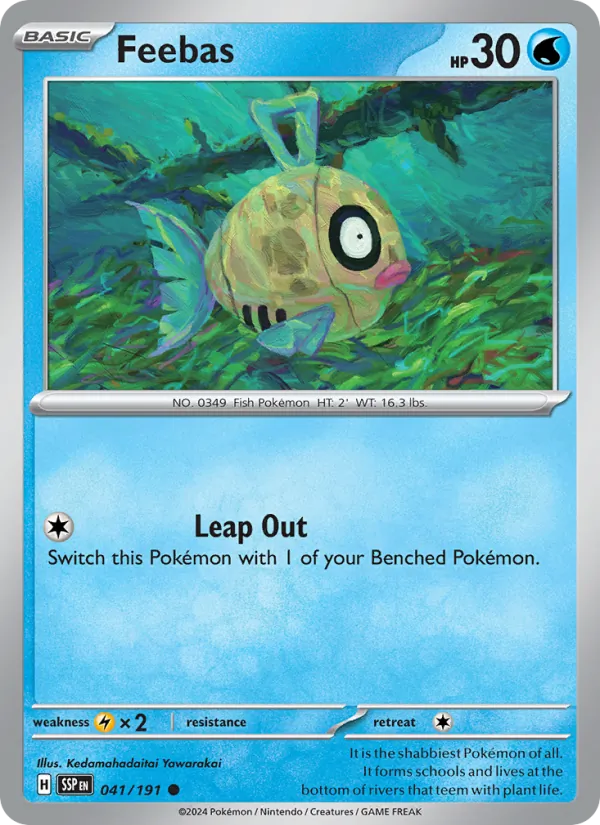 Feebas — Surging Sparks #041 (Pokémon TCG card)