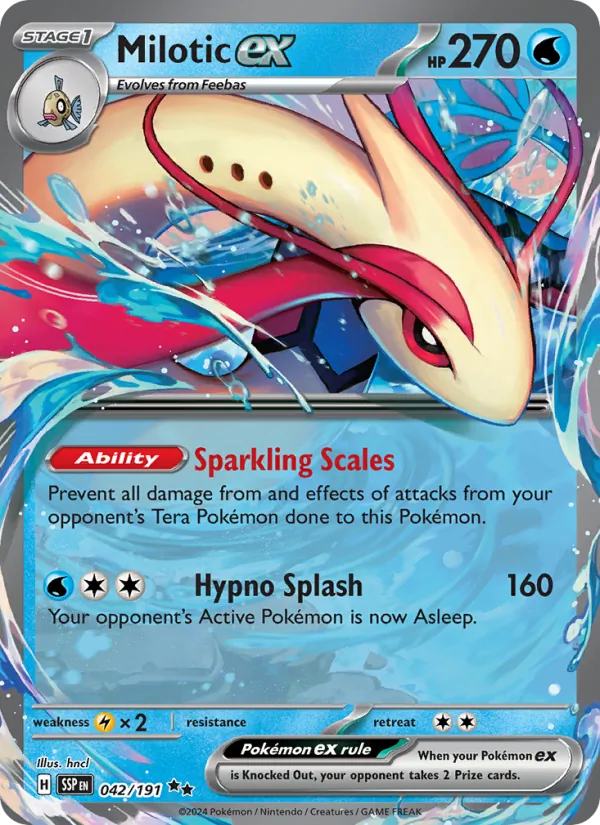 Milotic ex — Surging Sparks #042 (Pokémon TCG card)
