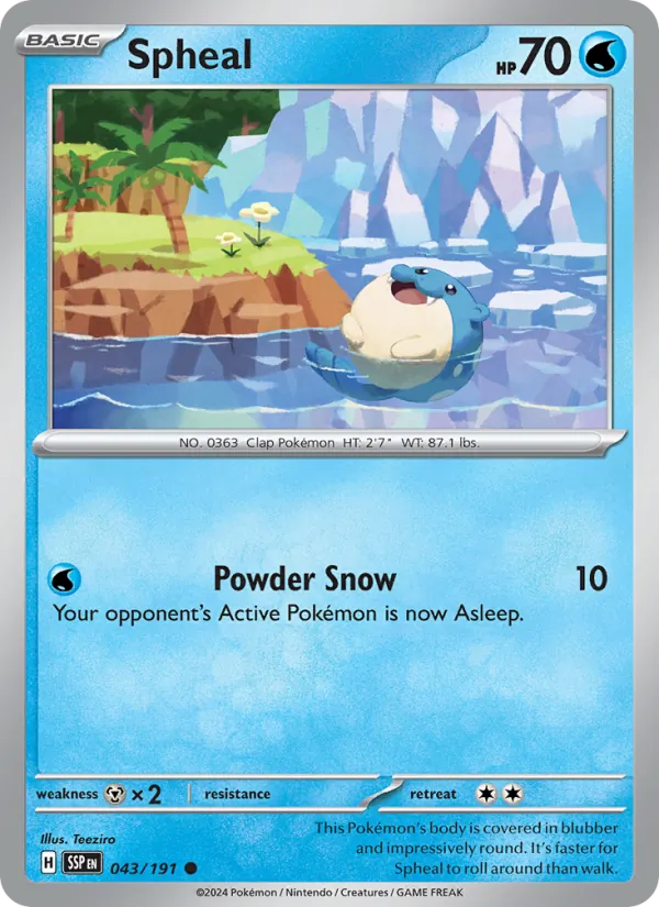 Spheal — Surging Sparks #043 (Pokémon TCG card)