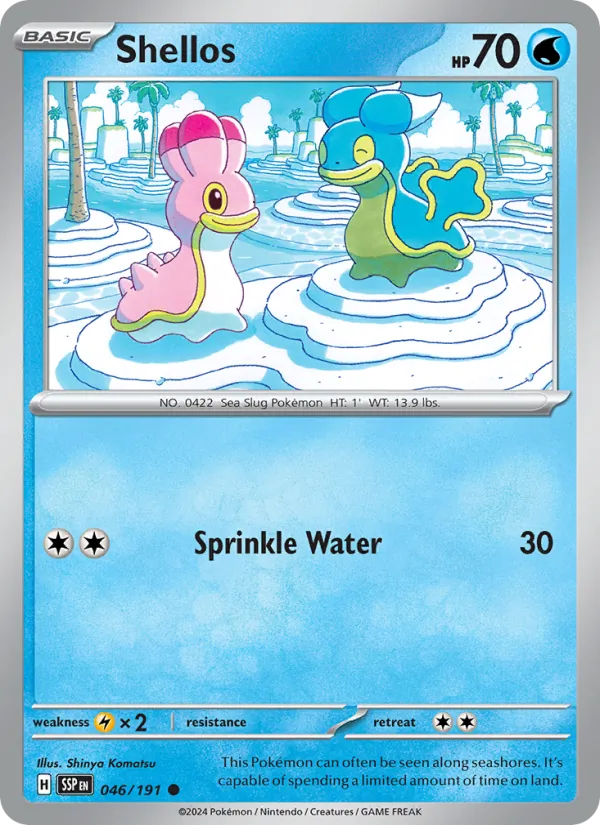 Shellos — Surging Sparks #046 (Pokémon TCG card)