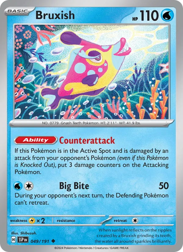 Bruxish — Surging Sparks #049 (Pokémon TCG card)