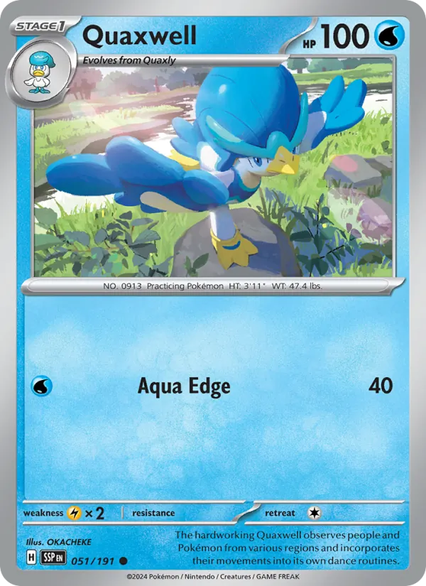 Quaxwell — Surging Sparks #051 (Pokémon TCG card)