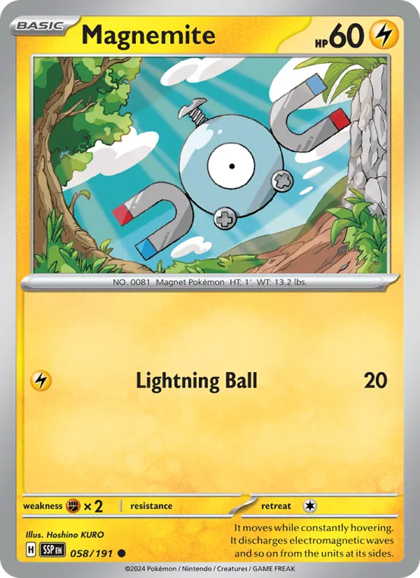 Magnemite — Surging Sparks #058 (Pokémon TCG card)