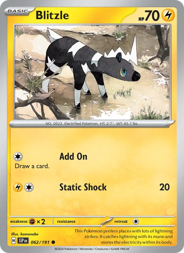 Blitzle — Surging Sparks #062 (Pokémon TCG card)