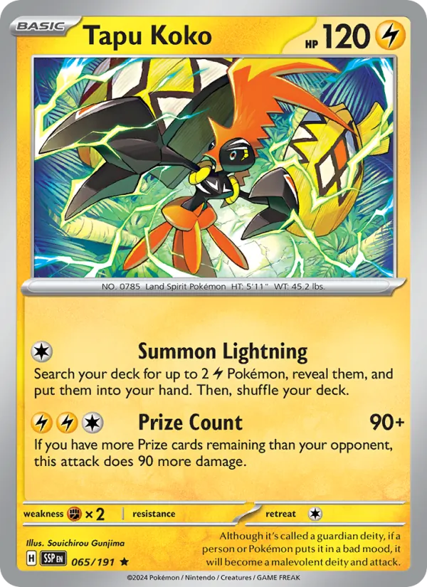Tapu Koko — Surging Sparks #065 (Pokémon TCG card)