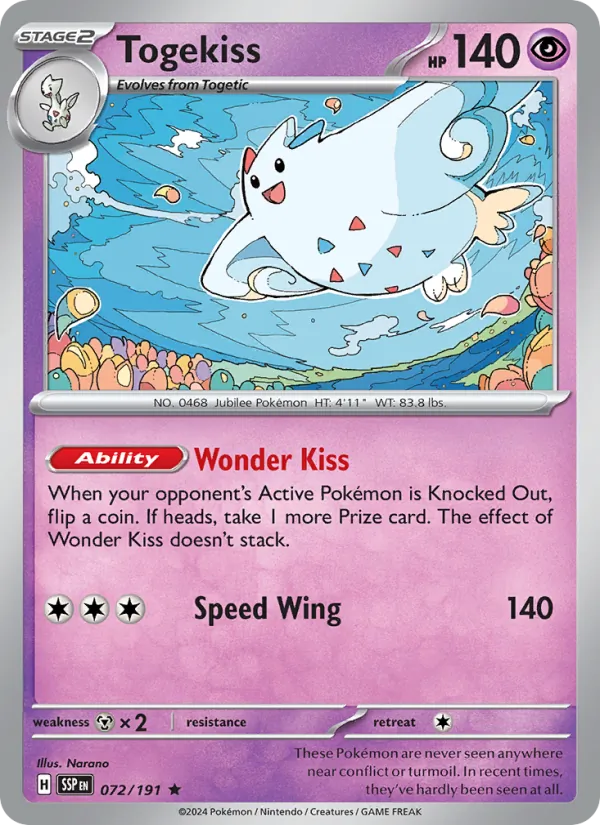 Togekiss — Surging Sparks #072 (Pokémon TCG card)