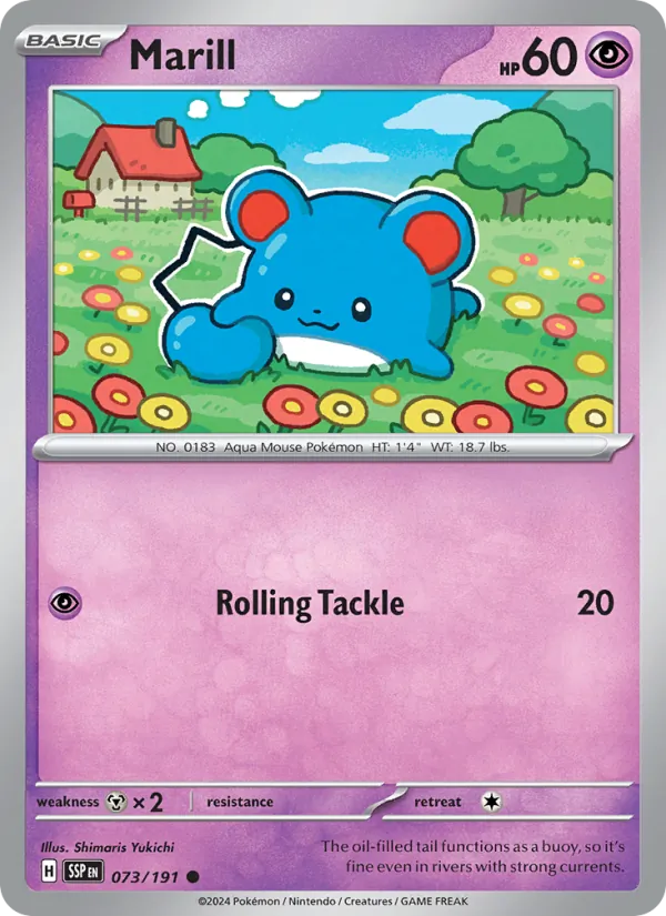 Marill — Surging Sparks #073 (Pokémon TCG card)