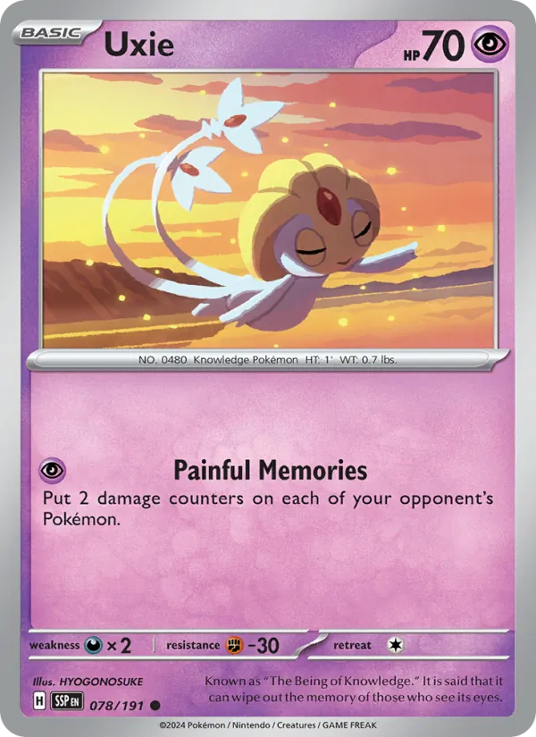 Uxie — Surging Sparks #078 (Pokémon TCG card)