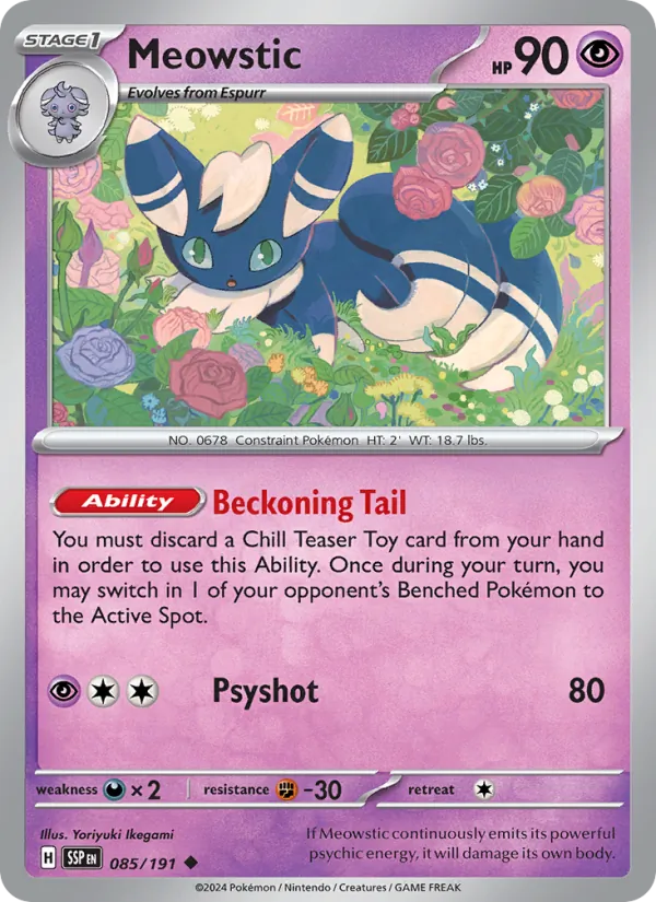 Meowstic — Surging Sparks #085 (Pokémon TCG card)
