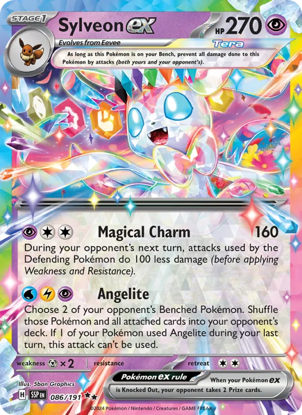 Sylveon ex — Surging Sparks #086 (Pokémon TCG card)