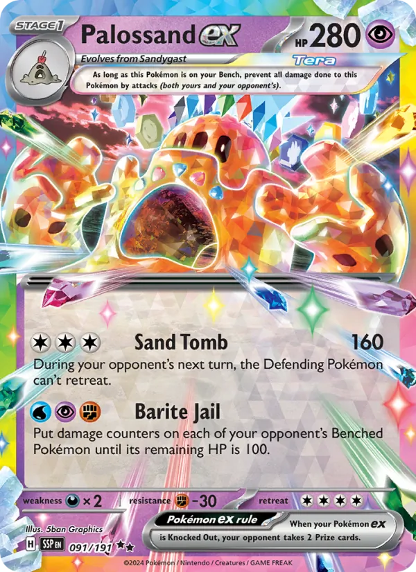 Palossand ex — Surging Sparks #091 (Pokémon TCG card)
