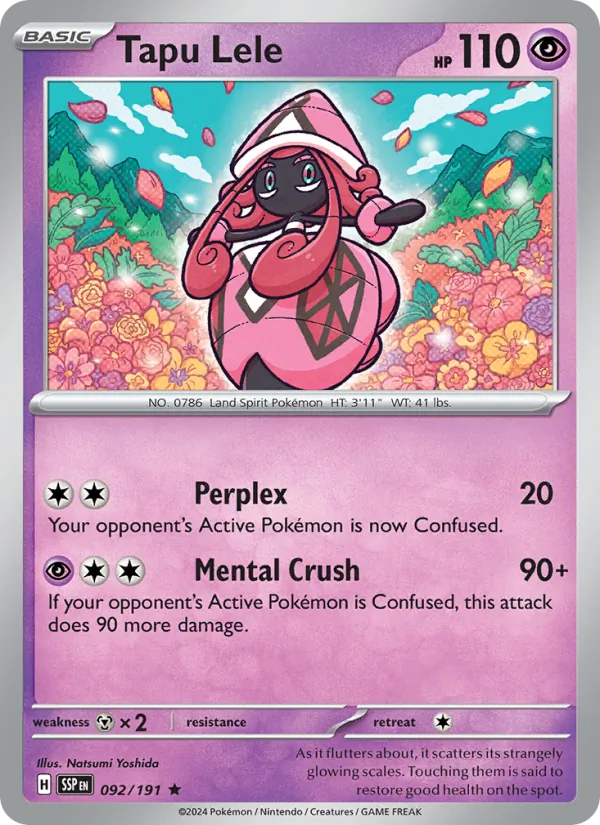Tapu Lele — Surging Sparks #092 (Pokémon TCG card)