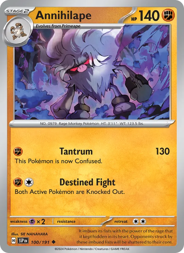 Annihilape — Surging Sparks #100 (Pokémon TCG card)