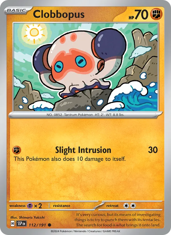 Clobbopus — Surging Sparks #112 (Pokémon TCG card)